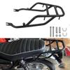 For KAWASAKI W800 W650 W400 Motorcycle Rear Luggage Rack Sissy Bar Shelf And Backrest Touring Tail Rail Cargo Carrier Hold Black