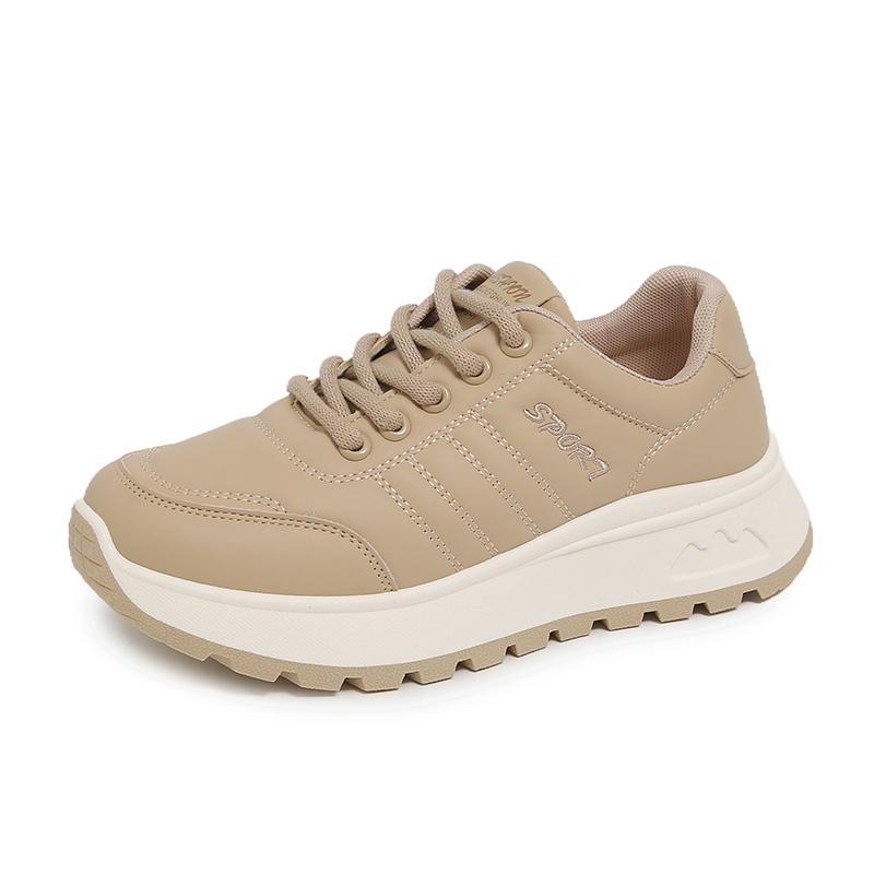 Мода Мода Осень 2025 Женские Повседневные Кроссовки Кожаные Женские Кроссовки Женские Туфли на Платформе Вулканизированные Zapatillas De Mujer 962