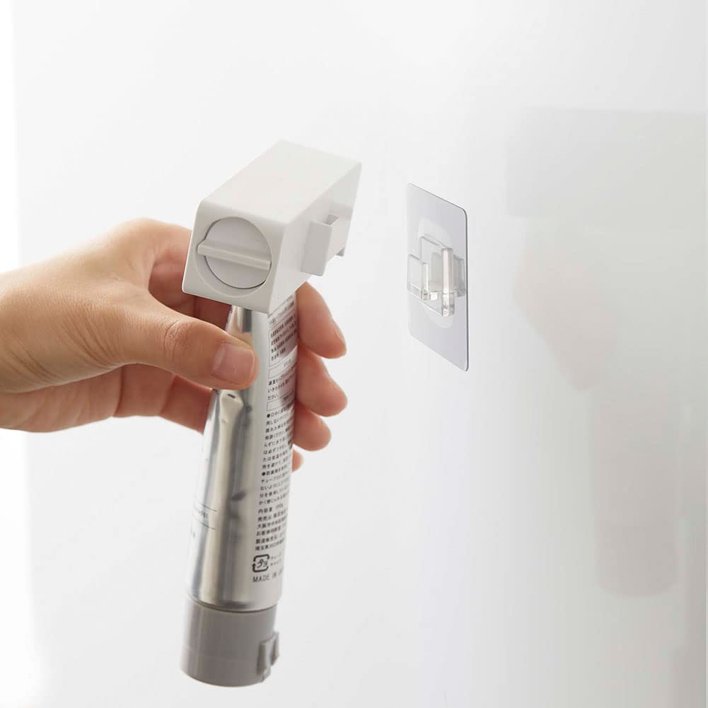 Yamazaki Jitsugyo 5625 Film Hook Toothpaste Tube Holder White Approx. W9XD3.5XH3.5cm Tower Toothpaste Tube Squeezer That Can Be Used Without Waste