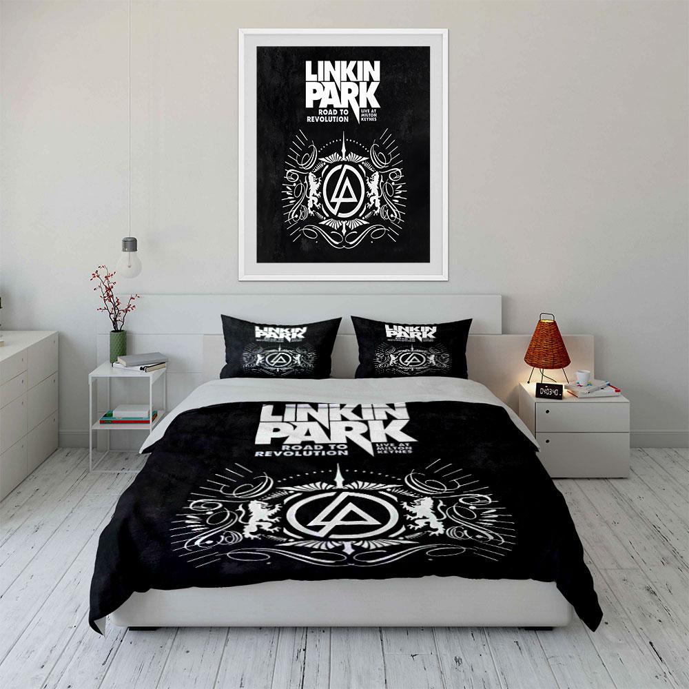 Linkin Park Road Revolution Set Bedding Duvet Cover Set Duvet Cover Pillowcases (1 * Duvet Cover 2 * Pillowcases, without duvet insert)