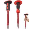 Sac Taske Masonry Chisel and Chisel Set with Rubber Handle for Woodworking, Mining, Stone Carving (30cm)