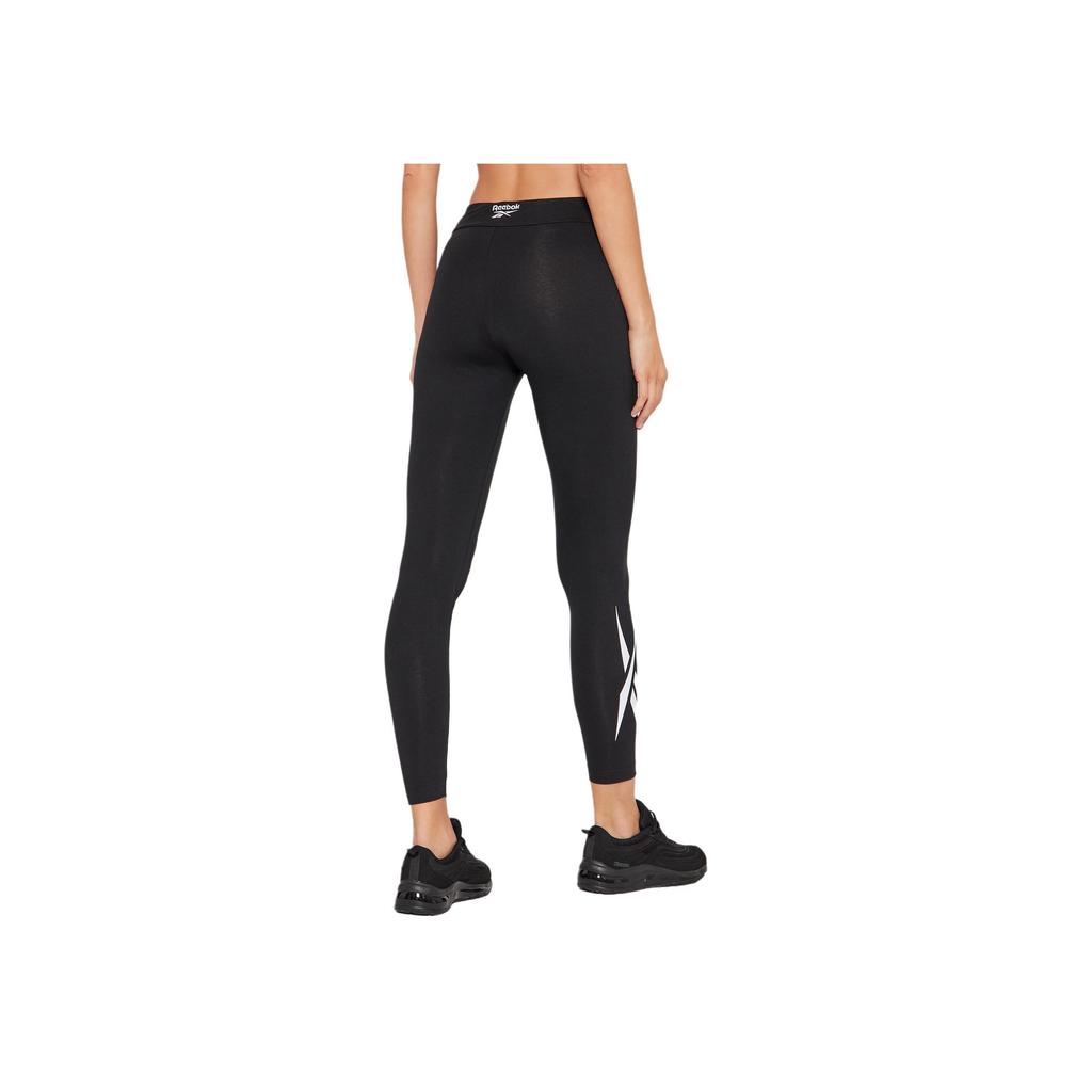 Reebok Спортивные брюки с логотипом и высокой талией, женские, черные, H41357