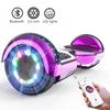 Гироскутер RCB 6,5 дюймов для детей и подростков Bluetooth LED Мощный двигатель Розовый