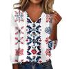 Women's Fashion Print Long Sleeve Knitted Cardigan Button Up Jacket