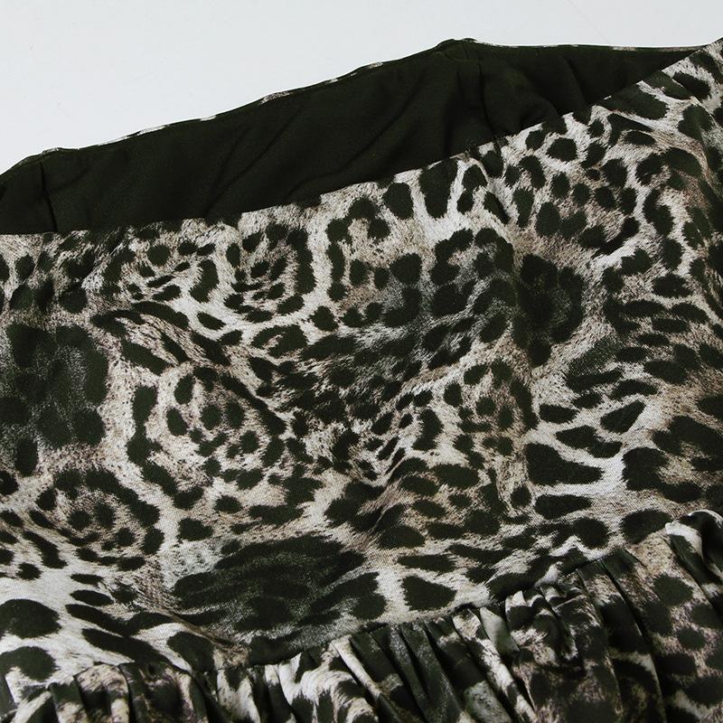 Женское сладкое и пряное платье с леопардовым принтом, облегающее, с открытой спиной, с короткими рукавами, пышное, ультракороткое платье Spice Girls