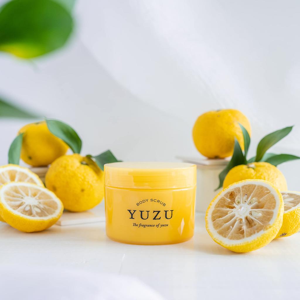 Daily Aroma Kochi Prefecture YUZU Body Scrub Made In Japan with Yuzu Essential Citrus Moisturizing Body and Natural Salt for a Moisturizing Massage