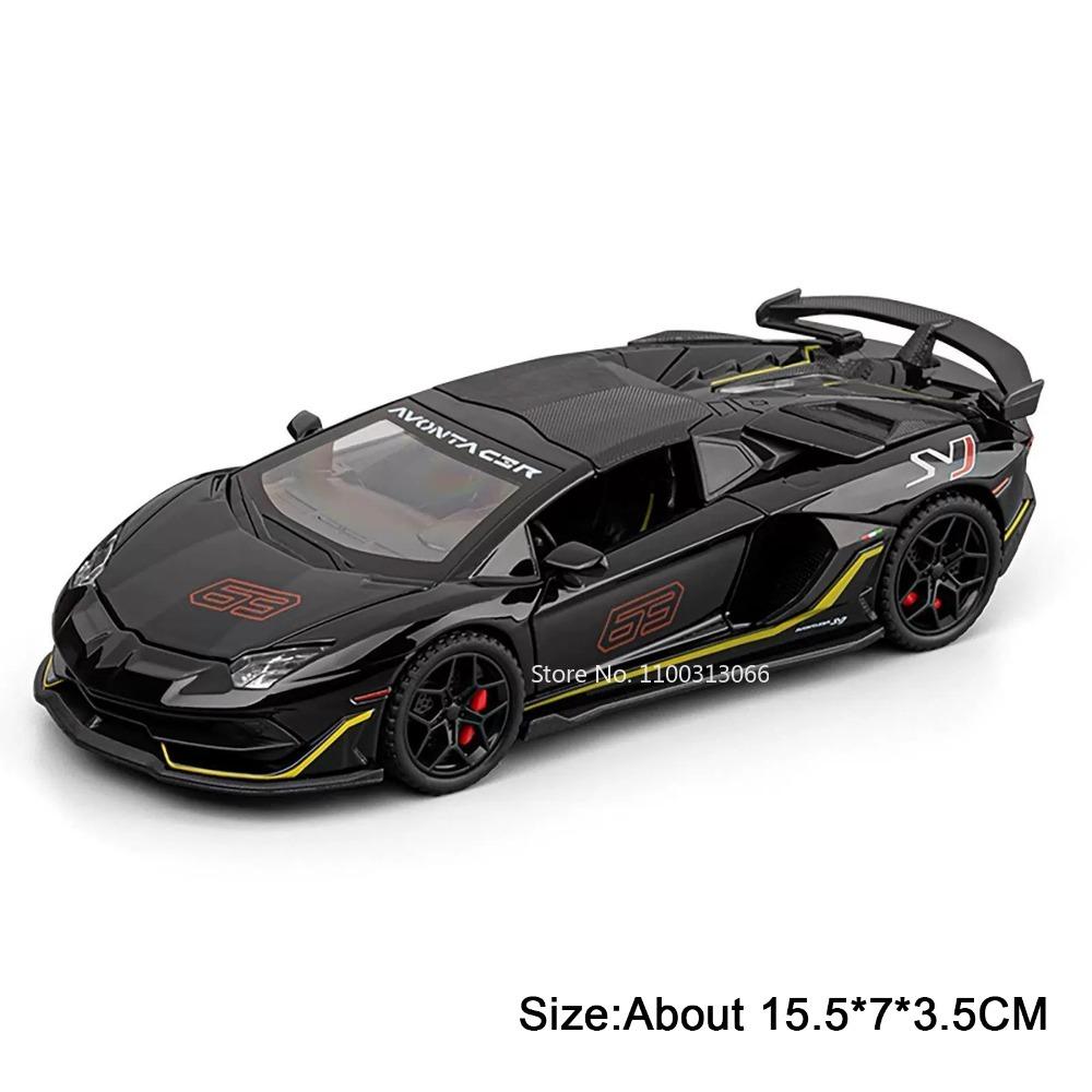1:Масштаб 32 SVJ63 Revuelto Спортивные Автомобили Модель Игрушка Сплав Литье Под Давлением Оттягиваемая Миниатюрная Машина Двери Открываются Суперкар Подарки для Взрослых
