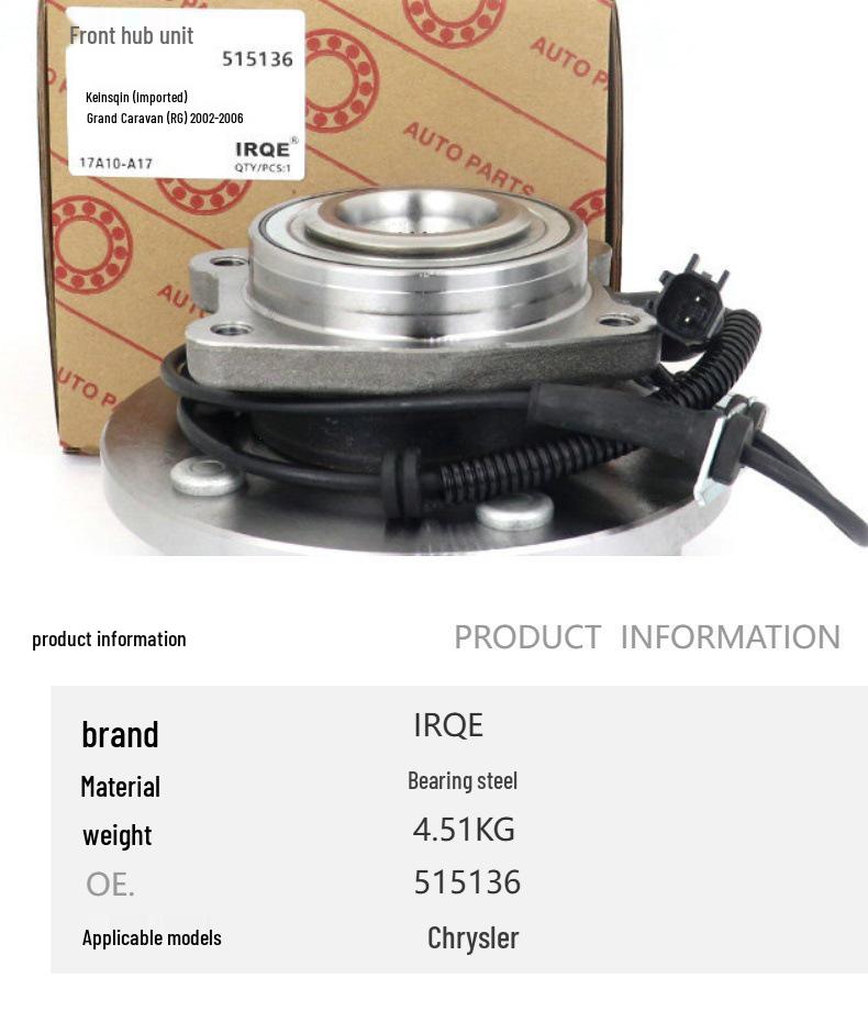 Front Wheel Bearing Unit Hub Assembly 515136 for Chrysler C300