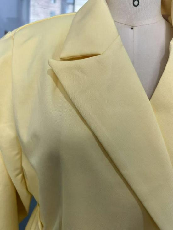 Женский пиджак-жакет с поясом и подплечниками - Европейский и американский стиль, Элегантный офисный блейзер