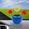 Dancing Flower Car Ornament Swinging Bee Auto Decoration Toy Car Solar Moving Head Flower Solar Girls Accessories