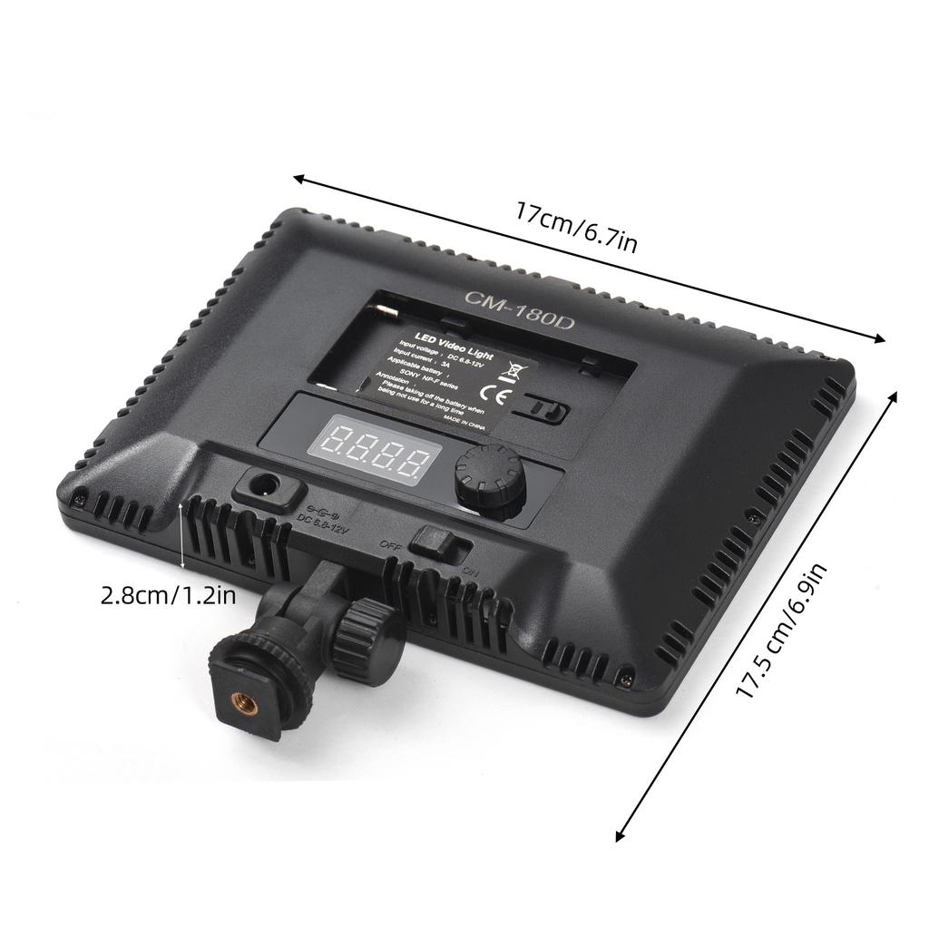 Мини-лампа для фотосъемки 12 Вт, светодиодная лампа с регулируемой яркостью, портативная лампа для видеоблога, 1120 светодиодных бусин, серия NP-F, аккумулятор