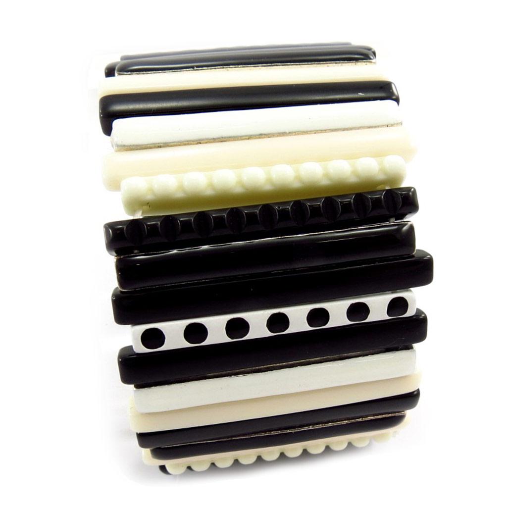 NOA [K1466] - Designer Bracelet 'Coloring' Black Beige