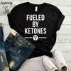 Футболка унисекс Fueled By Ketones Забавная футболка с низким содержанием углеводов Кето Кетогенное кето