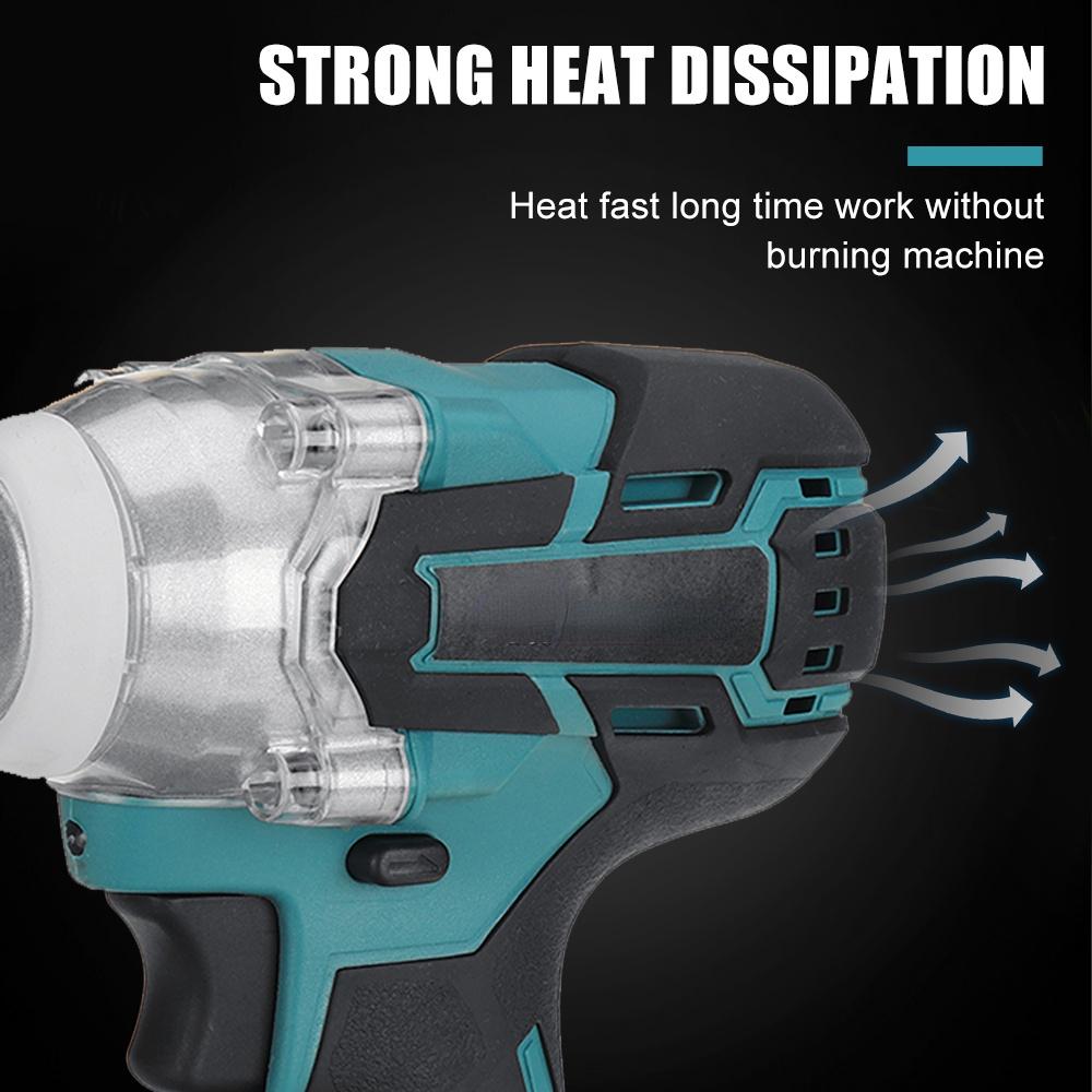 800N.m 388VF 4-ступенчатый бесщеточный беспроводной электрический ударный гайковерт, гаечный ключ 1/2 дюйма для аккумулятора Makita