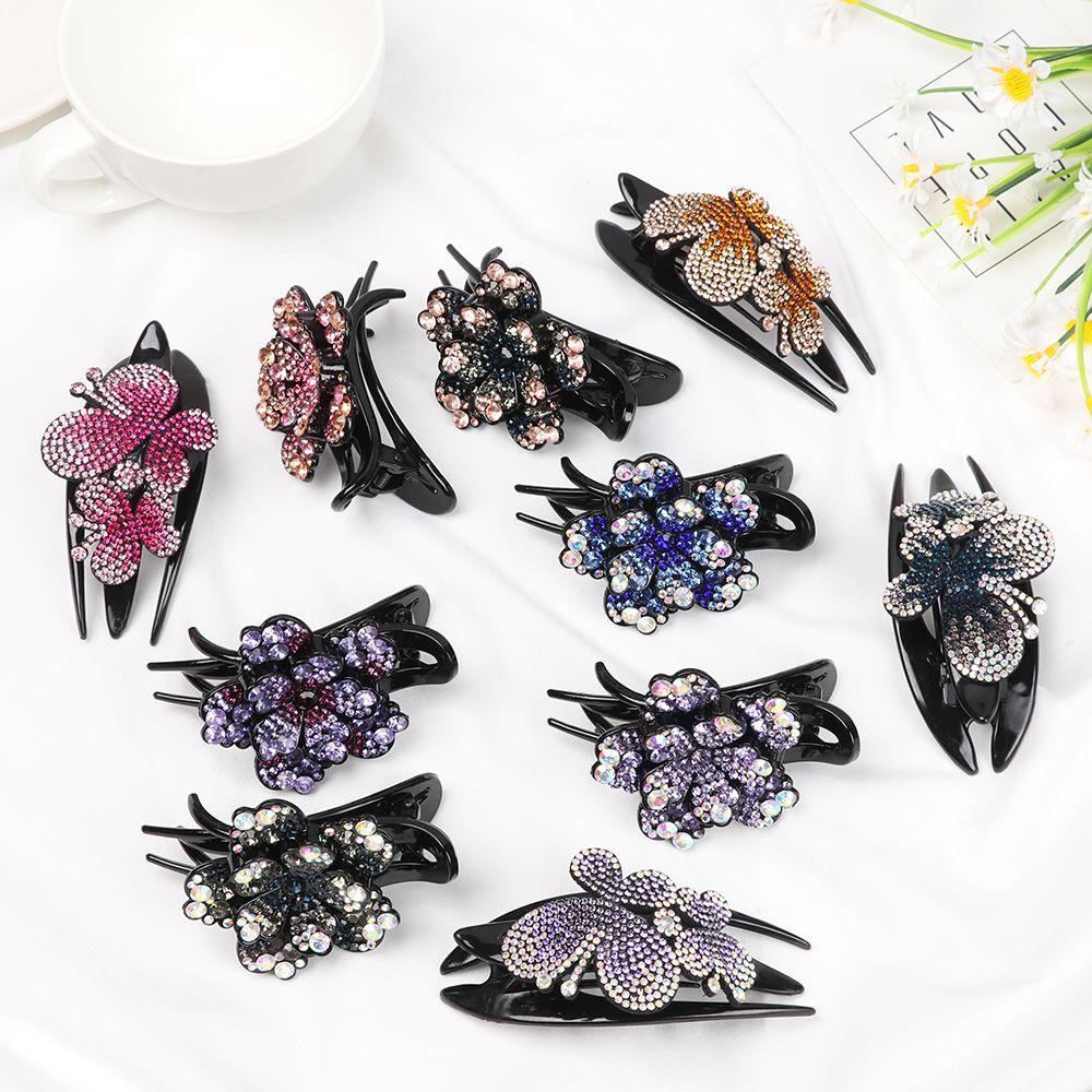 Аксессуары Заколки для волос в форме ласточкиного хвоста и бабочки Инструменты для укладки Заколка-шпилька со стразами