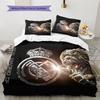 Madrid team Pattern Bedding Home Decoration Birthday Gift (1 * duvet cover + 2 * pillowcase, without core)