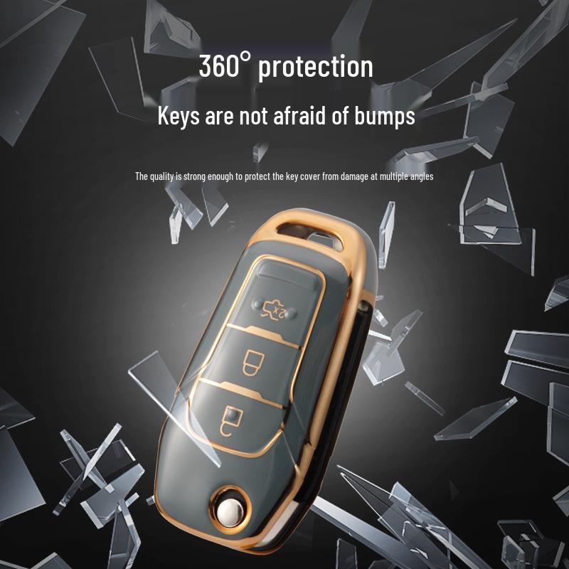 Чехол для ключа Ford для Focus, Edge, Mondeo, Ecosport, Kuga, Fiesta, Everest