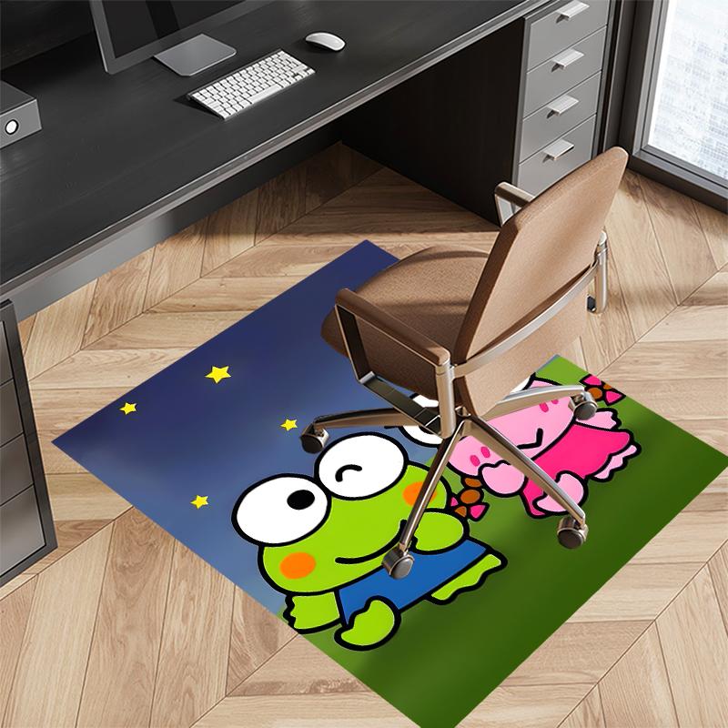 1pc Sanrio3 Print Area Rug - Soft, Washable Non-Slip Indoor Mat for Office Chairs, Living Room, Home Office Decorative Rug