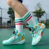 Waterproof and resistant children's basketball shoes boys 2025 new rotating mouth sneakers actual game basketball shoes friction sound