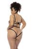 Plus Size Black And Nude Havana Two-Piece Set, Underwire Bra And High-Waisted Brief Mal8849 Xnubk