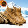 Men's New Style Snow Boots, High-top Leather Boots, Cold-resistant, Popular In Autumn and Winter, Outdoor Wear-resistant, W