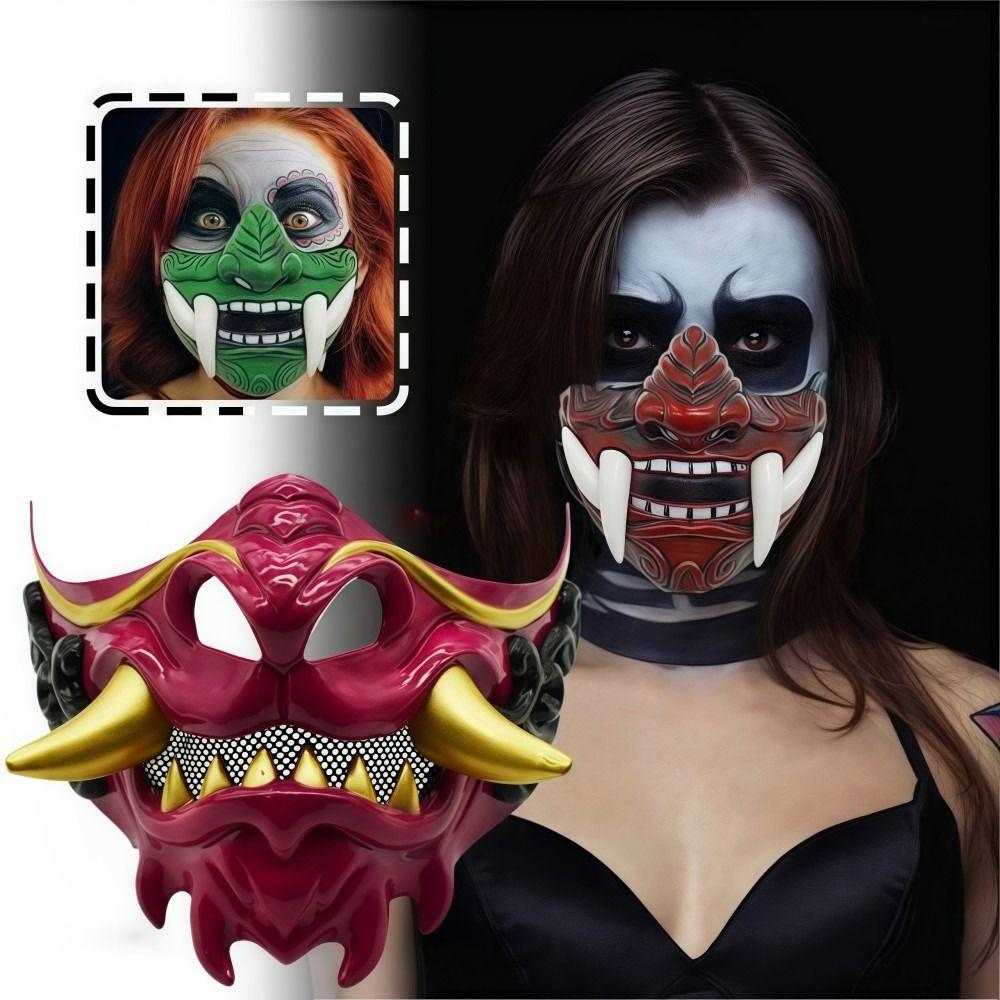 Lightweight Halloween Cosplay Masks Realistic Fang Mask  Clothing Accessories