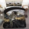 Комплект пододеяльников Whimsical Cat Lover's Duvet Set - Мягкое, дышащее и удобное постельное белье с рисунком в виде кошки и 3D-животных