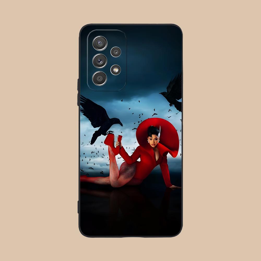 Матовый ТПУ чехол для мобильного телефона Cardi B для Samsung Galaxy M55 54 42 35 34 33 32 23 22 15 14 13 12 F55 5G Цветная обложка