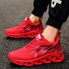 Men'S Flame Printed Sneakers Flying Weave Sports Shoes Comfortable Running Shoes Outdoor Men Athletic Shoes