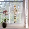 Lotus Sun Catcher Prism Hanging Decoration Rainbow Maker Window Suncatcher with Water Drop Pendant for Balcony Bedroom