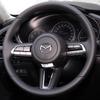 Ручная строчка Нескользящая черная Кожаная Накладка на Руль Автомобиля Для Mazda CX-30 CX30 - Mazda 3 Axela -