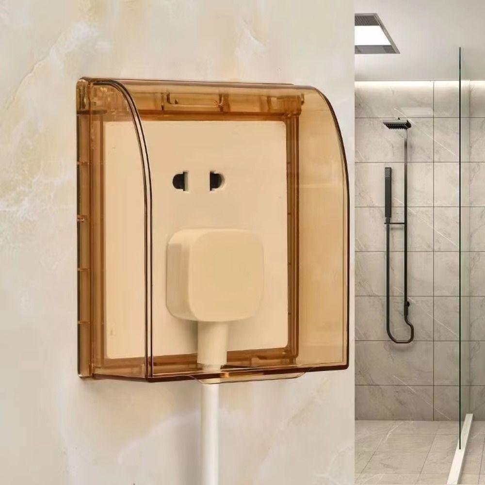 Self-Adhesive Switch Button Protection Cover Plastic Electric Plug Cover Socket Supplies Bathroom