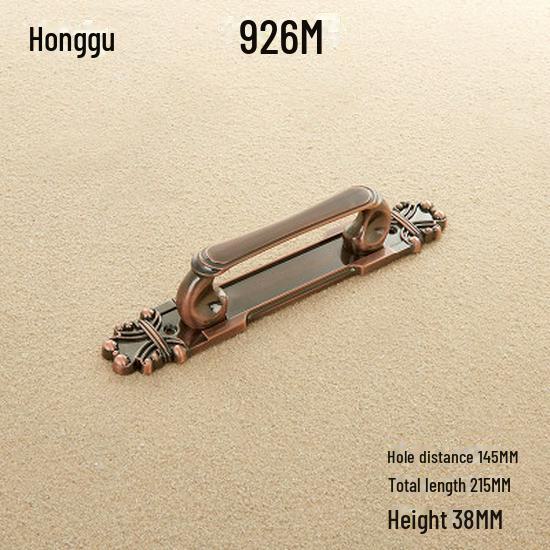 European Antique Copper Double Door Handle - Exposed & Invisible Design