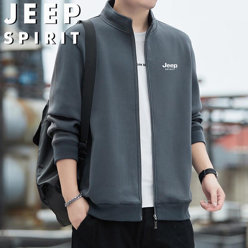 JEEP SPIRIT Men's Stand-Collar Business Casual Jacket