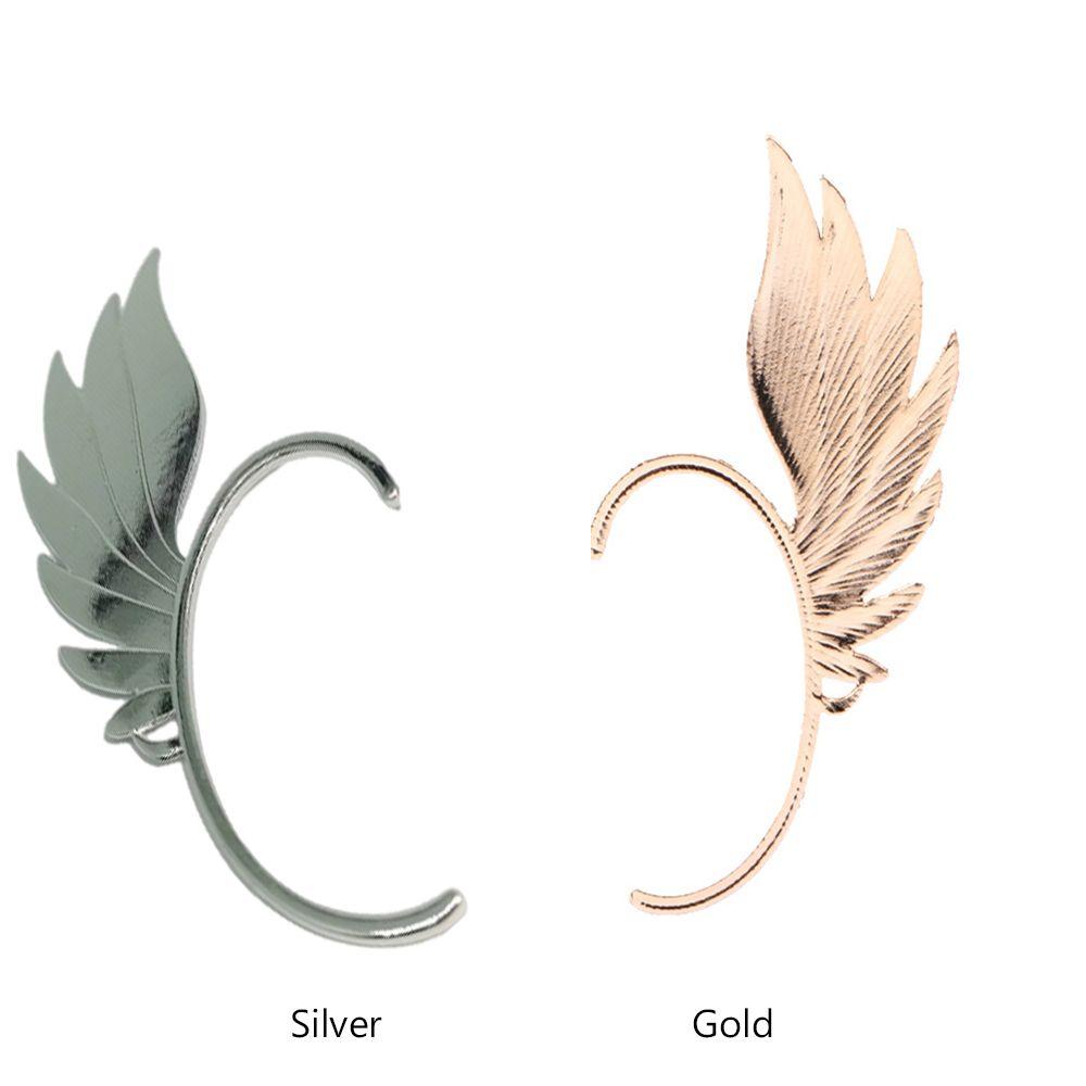 Модные серьги-каффы в стиле панк-фея, свадебные серьги-клипсы с крыльями и перьями, мужские и женские серьги, ювелирные изделия, хороший подарок