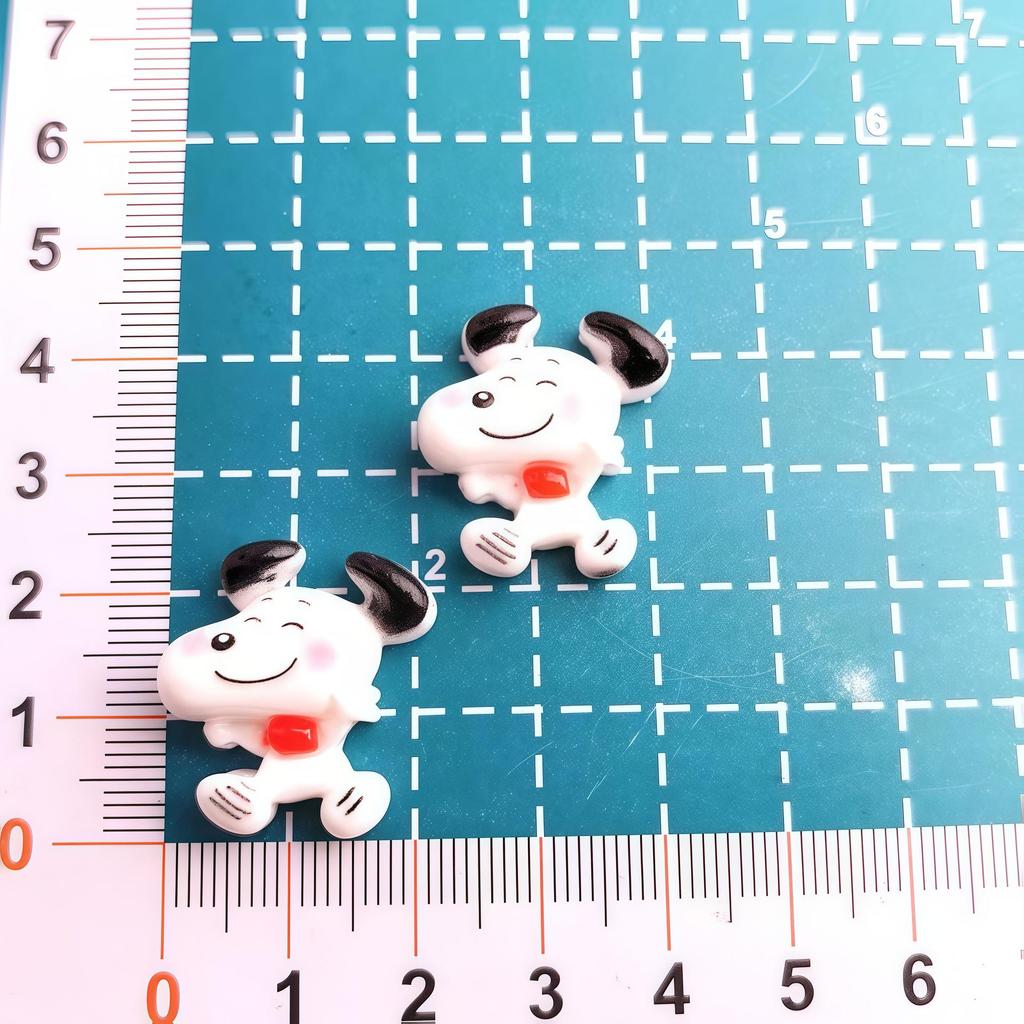 Glossy Cute Snoopy Dog Resin Accessories for Phone Cases & Hair Clips