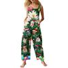 Женский повседневный комбинезон с рождественским принтом, хлопковый комбинезон без рукавов с принтом