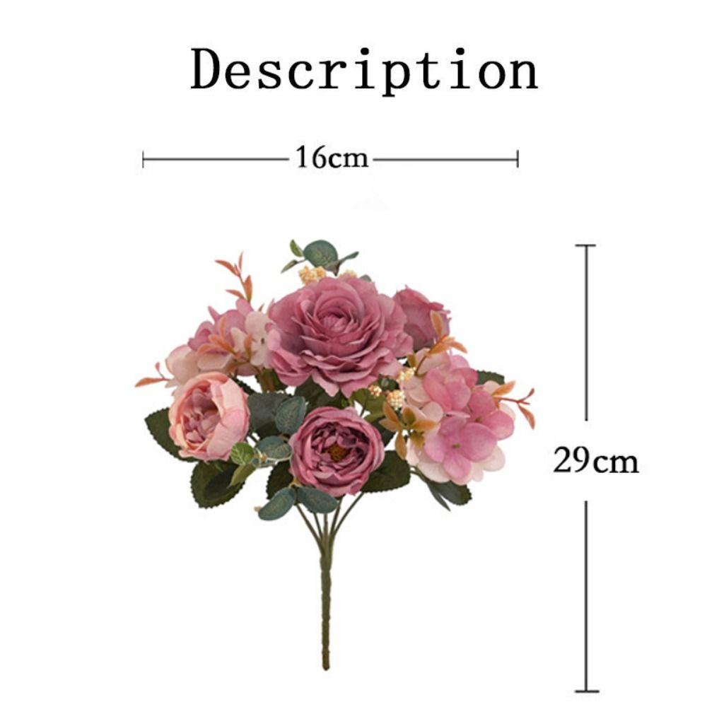 Accessories Simulation Peony Flower Silk Petals Faux Flower Fake Floral Bouquet Home Decoration
