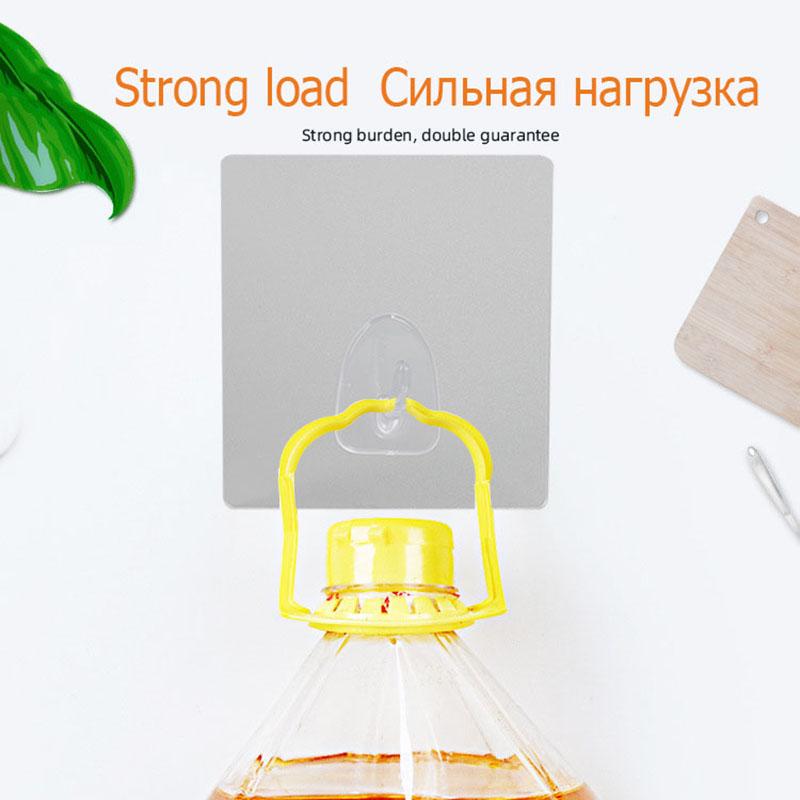 20 шт. прозрачные настенные крючки, водонепроницаемые клейкие крючки на стене, многоразовые бесшовные подвесные крючки для кухни, ванной комнаты