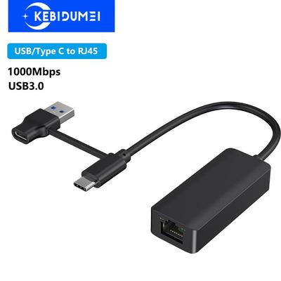 Адаптер Type-C на RJ45 Ethernet Сетевая карта 1000 Мбит/с Lan Интернет USB 3.0 Type C Кабель Для MacBook ПК Windows XP 7 8 10 LUX