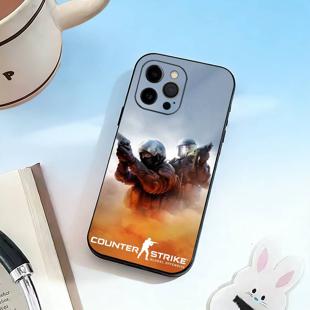 Чехол для телефона Counter Strike CS GO GO для iPhone 17, 16, 15, 14, 13, 12, 11 Plus, Pro Max, Другие Мягкий Черный Чехол