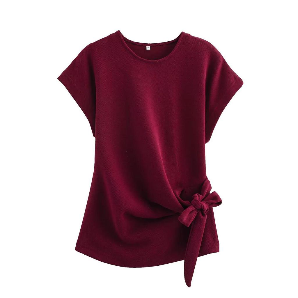 Women's Round Neck Knitted Top + A-Line Skirt Set