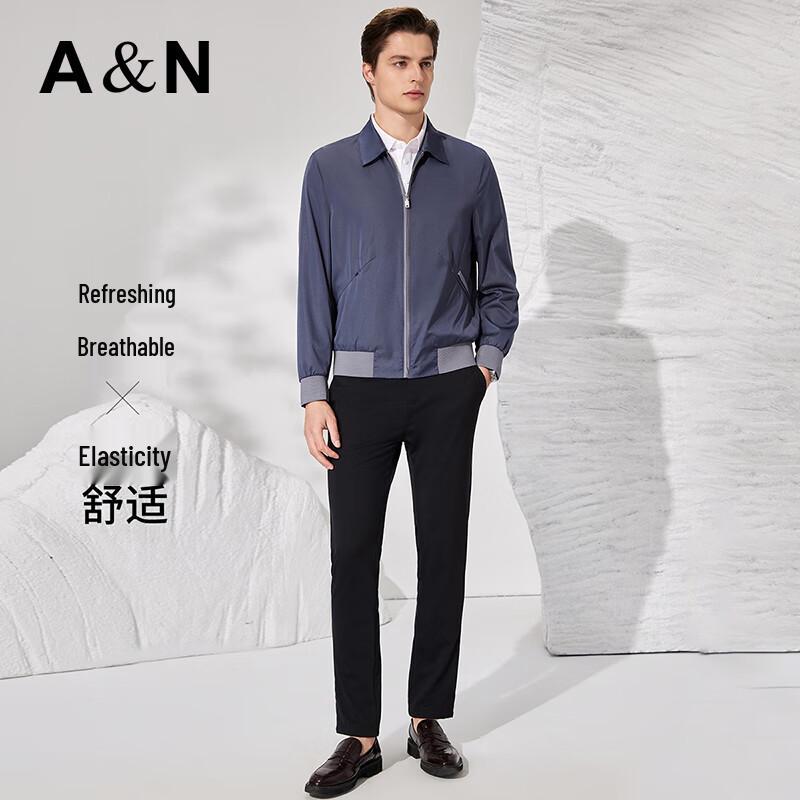 Men's Business Casual Thin Lapel Zip Jacket
