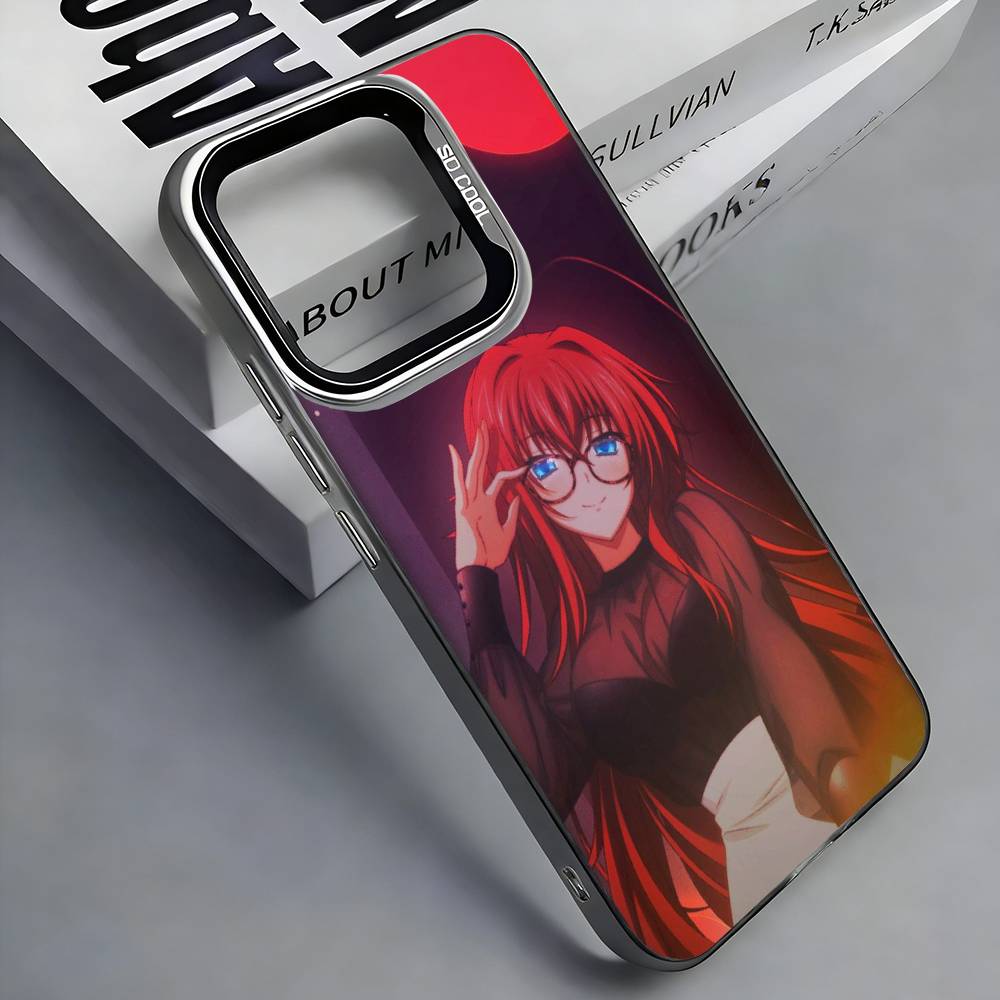 Чехол для телефона High School DxD Риас Гремори Для iPhone 17, 16, 15, 14, 13, 12, 11 Plus, Pro Max, Цветной Серебристый Funda Чехол