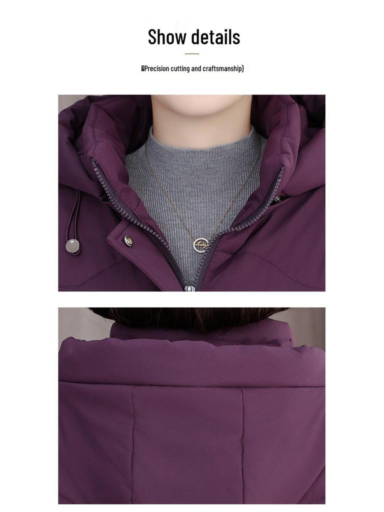 2024 Women's Mid-Length Loose Cotton-Padded Winter Jacket - Plus Size, Fashionable, Thickened Outerwear