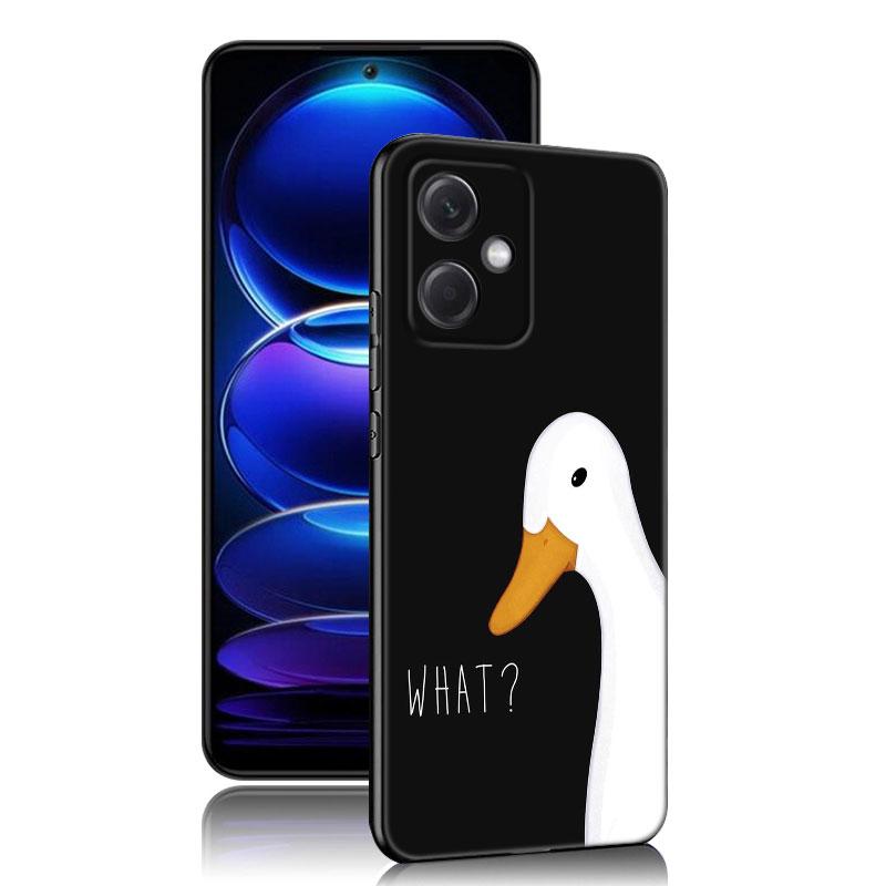Новый забавный черный силиконовый чехол для телефона Duck Goose для Xiaomi Redmi Note 10 11 11S 12 13 4G 8 9 11T Pro 5G Plus 8T 9S 10S 12S