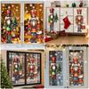 Multicolor Decorative Decals Cartoon Glass Door Decals Static Sticker  Christmas Decoration