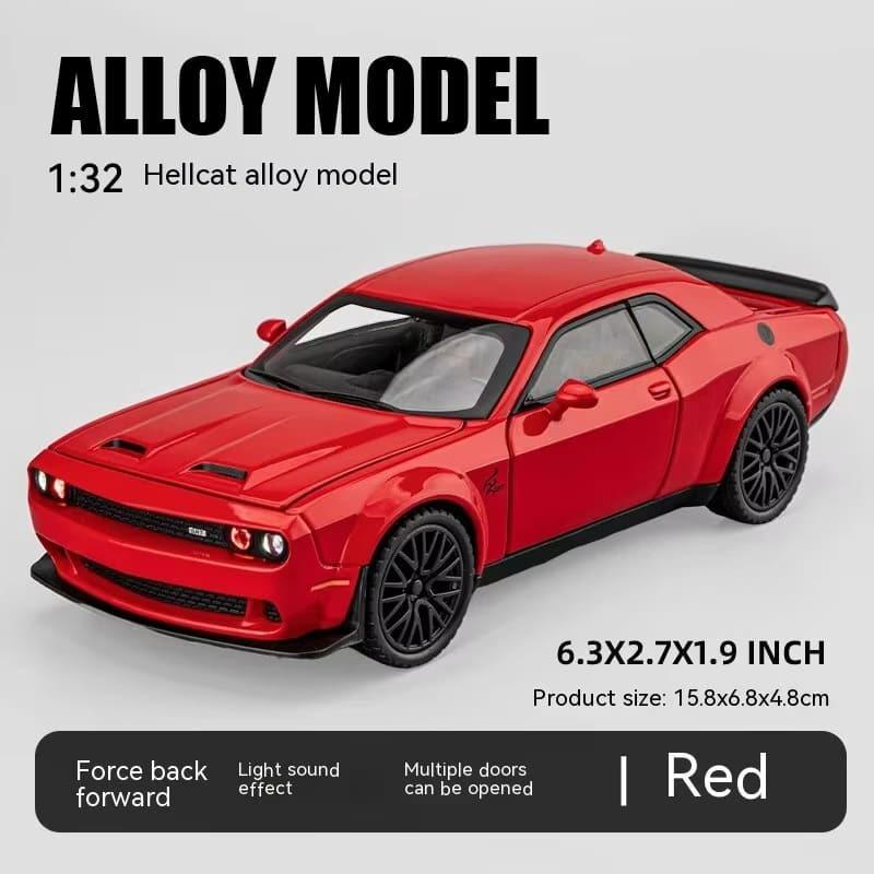 Игрушечная машина Hellcat 1:32 масштаба литой металлический игрушечный автомобиль модель автомобиля Hellcat с инерционным механизмом со звуком и светом детская игрушка подарок модные украшения дисплей