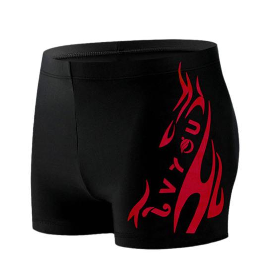 Летние мужские шорты для плавания с высокой талией и пламенным принтом, пляжные обтягивающие плавки, купальник, спортивные шорты для серфинга, плавки