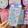 Мультяшная Sanrio Hello Kitty 3D-наклейка с водой Kuromi Cinnamoroll My Melody Кристальное украшение Блокнот Студенческая канцелярия